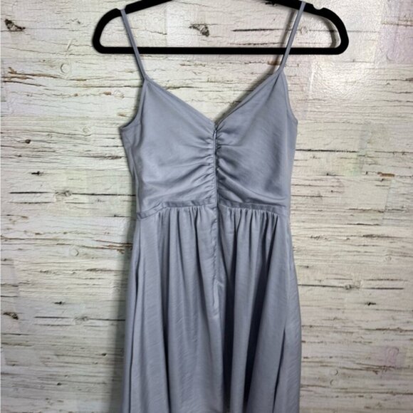 Banana Republic blue Ruched Midi dress size 2 with pockets - Picture 5 of 8